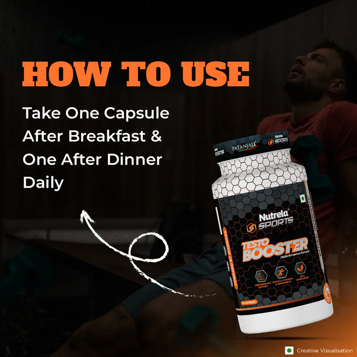 Patanjali Nutrela Sports TestoBooster (90 Capsule)