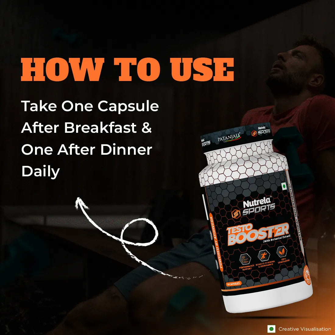Patanjali Nutrela Sports TestoBooster (90 Capsule)