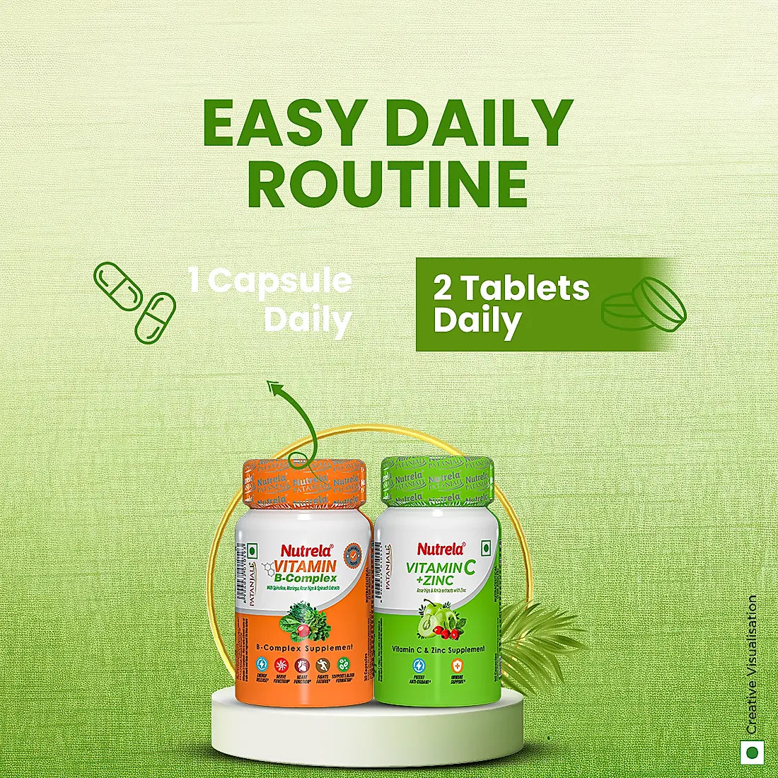 Patanjali Nutrela Vitamin C & Zinc +Vitamin B - Complex (Combo)