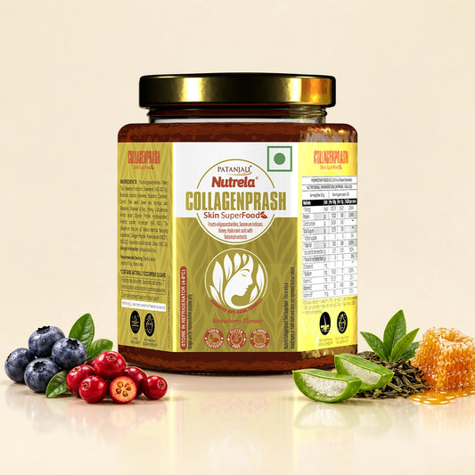 Patanjali New Thick Collagen Prash | Advanced Anti Ageing Formula | Ayurvedic Skin Super Food | Natural & Herbal Ingredients | 400g
