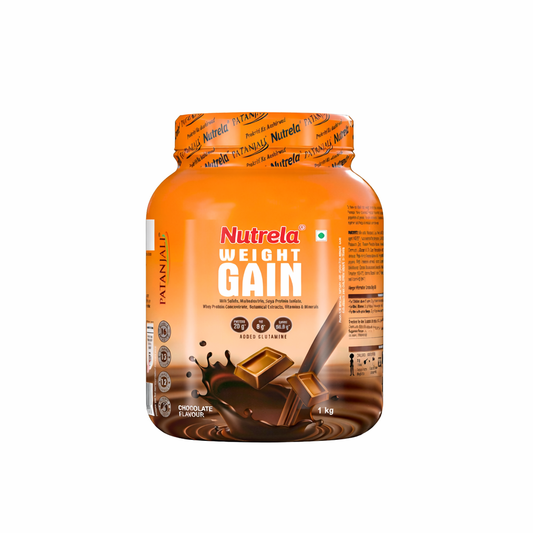 Patanjali Nutrela Chocolate Weight Gainer 1 kg | High-Calorie Ayurvedic Mass Builder