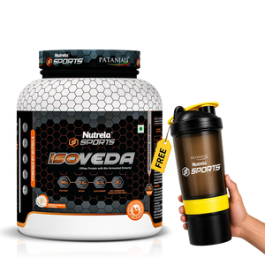 Patanjali Nutrela Sports Isoveda Vanilla - 2KG | Pure Isolate for Peak Training | Swadeshi Daily Performance Protein Free Shaker