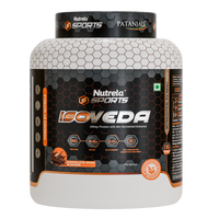 Patanjali IsoVeda Whey Isolate 2KG – Chocolate | 27G High-Purity Protein | Swadeshi Muscle Repair Formula