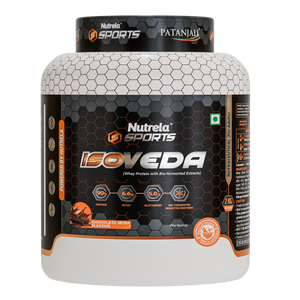 Patanjali IsoVeda Whey Isolate 2KG – Chocolate | 27G High-Purity Protein | Swadeshi Muscle Repair Formula