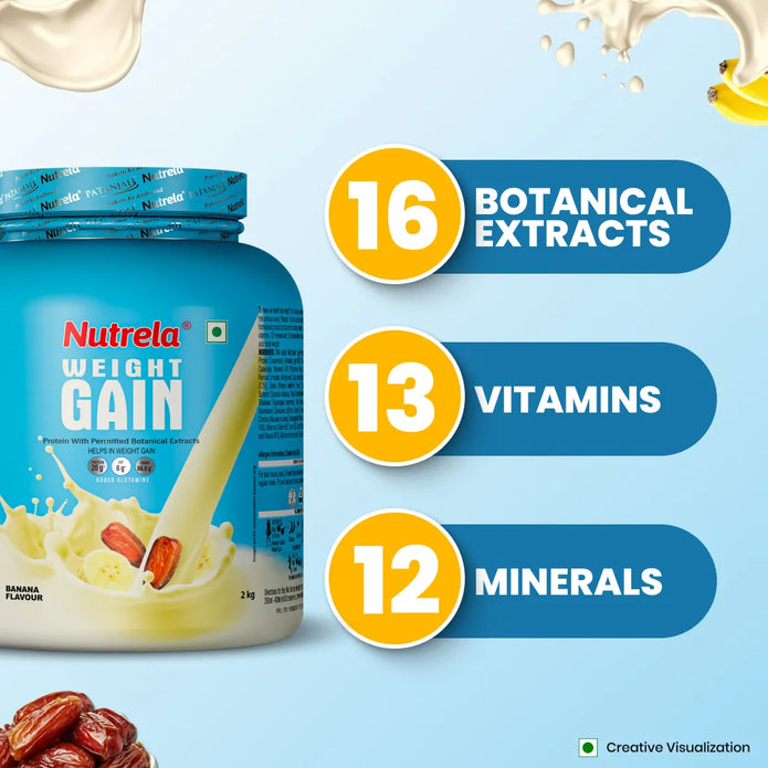 Patanjali Nutrela Weight Gain - Banana Flavor - 2Kg
