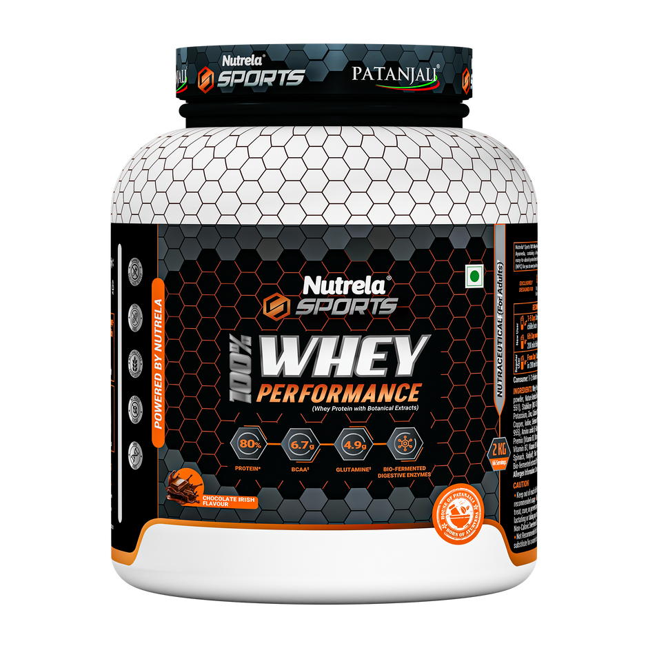 Patanjali Nutrela Sports 100% Whey Performance (Chocolate Irish) 2KG