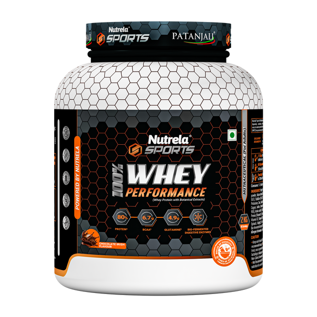 Patanjali Nutrela Sports 100% Whey Performance (Chocolate Irish) 2KG