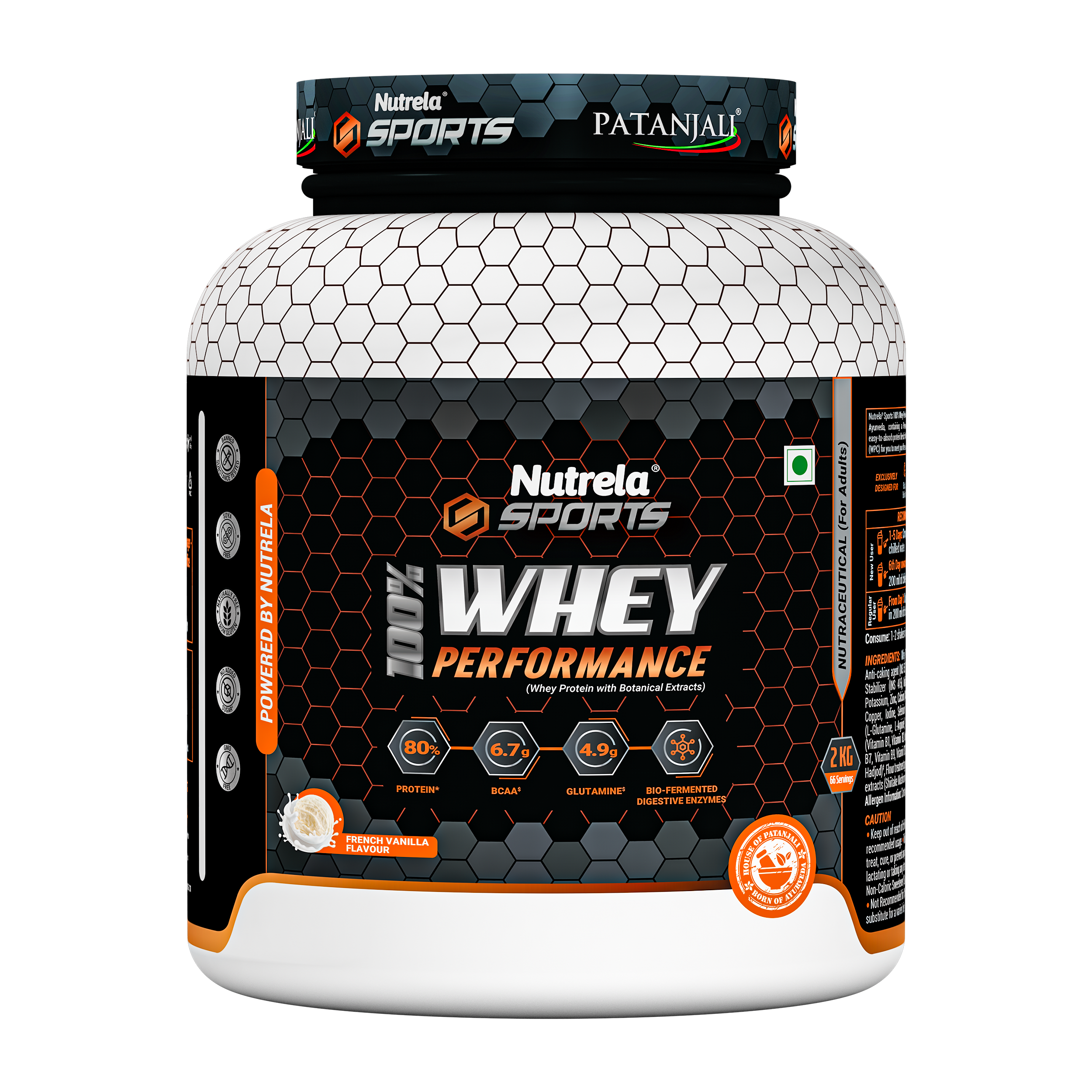 Patanjali Nutrela Sports  100% Whey Performance French Vanilla-2KG