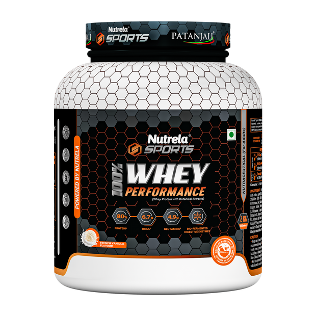 Patanjali Nutrela Sports  100% Whey Performance French Vanilla-2KG