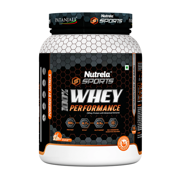 Patanjali Nutrela Sports  100% Whey Performance Malai Kulfi-1KG