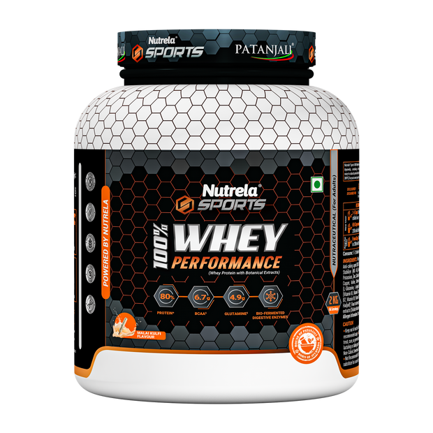 Patanjali Nutrela Sports  100% Whey Performance Malai Kulfi-2KG