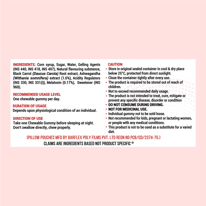 Patanjali Nutrela Ashwagandha & Melatonin Gummies (30 Gummies)
