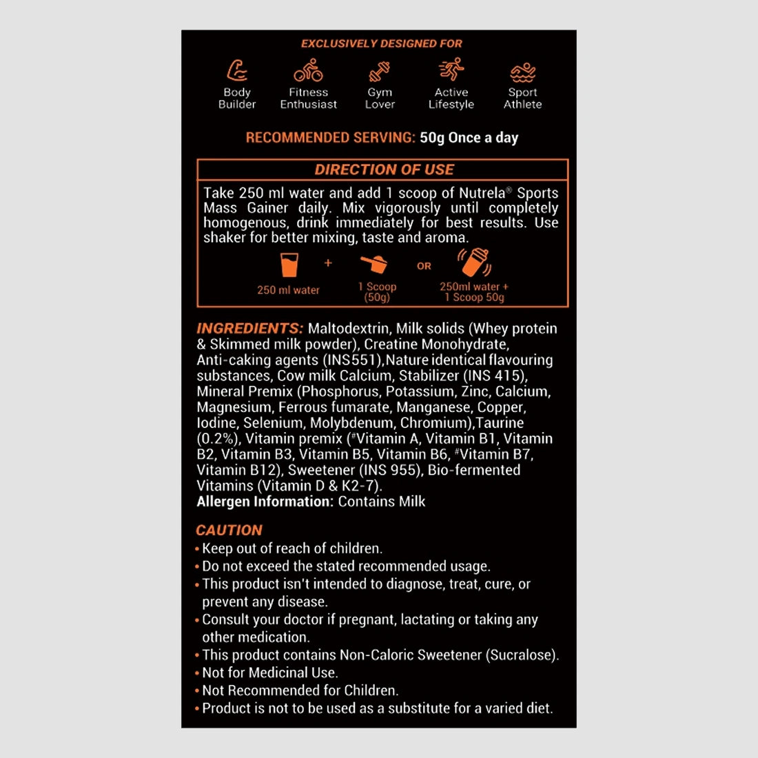 Patanjali Nutrela Sports Mass Gainer (French Vanilla) 1KG