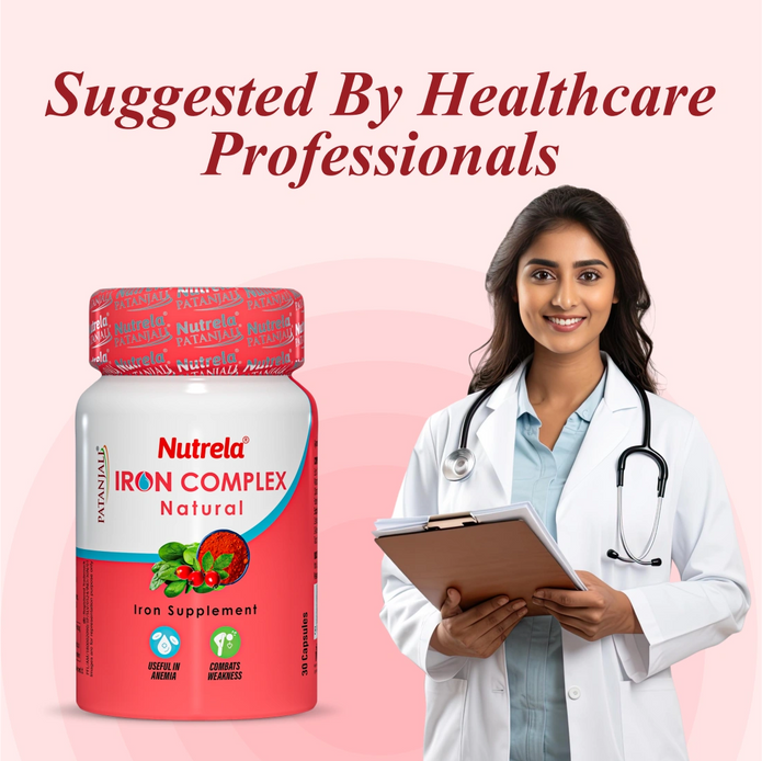 Patanjali Nutrela Iron Complex Natural 30 X 2 Capsules (Pack of 2)