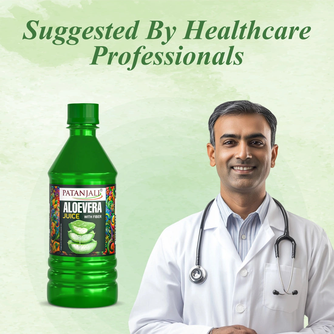 Patanjali Aloe Vera Juice with Fiber for Digestion & Detox | Gut Health Drink | 1L