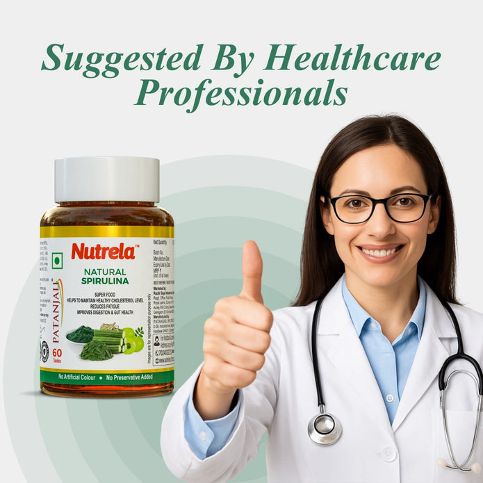 Patanjali Nutrela Natural Spirulina 60 Tablets (Pack of 1)