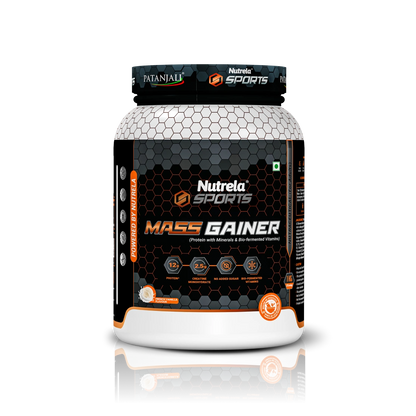 Patanjali Nutrela Sports Mass Gainer – Vanilla (1KG) | Swadeshi Weight & Mass Gain Nutrition