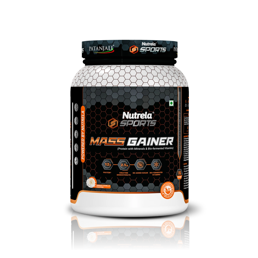Patanjali Nutrela Sports Mass Gainer (French Vanilla) 1KG