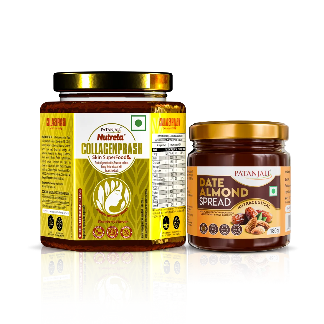 Patanjali Nutrela Collagenprash+ Dates & Almond Spread (400G+180G)