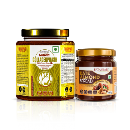 Patanjali Nutrela Collagenprash+ Dates & Almond Spread (400G+180G)