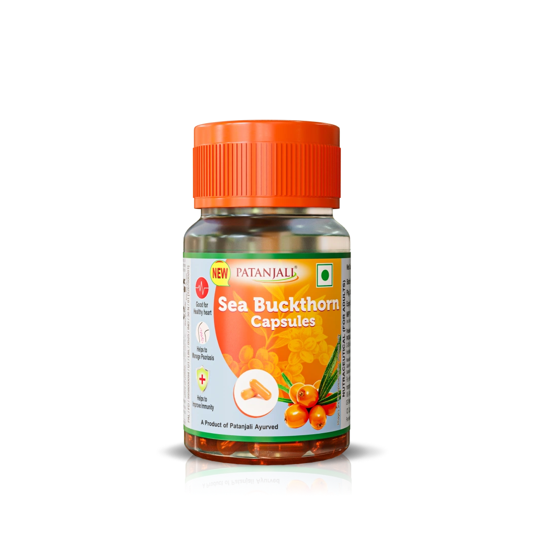 Patanjali Sea Buckthorn Oil Capsules | Antioxidant & Omega Fatty Acid Supplement | Daily Wellness Support