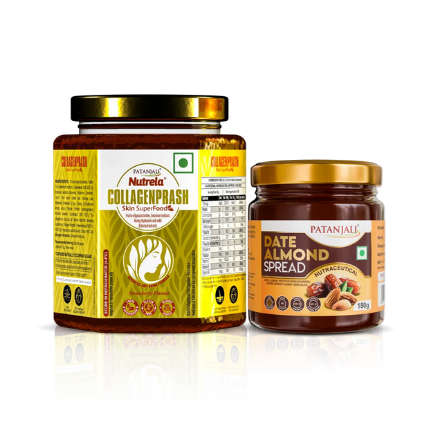 Patanjali Nutrela Collagenprash+ Dates & Almond Spread (400G+180G)