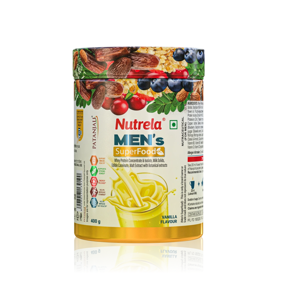 Patanjali Nutrela Men’s Superfood 400g | Protein, Vitamins & Minerals Based Daily Nutrition for Men