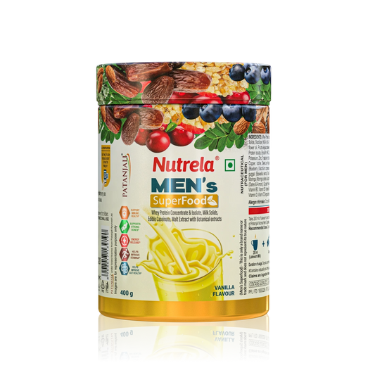 Patanjali Nutrela Men’s Superfood 400g | Protein, Vitamins & Minerals Based Daily Nutrition for Men