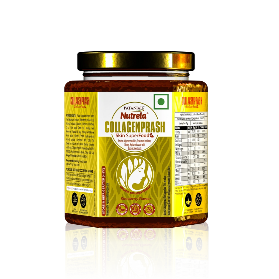 Patanjali New Thick Collagen Prash - Advanced Anti Ageing Formula - 400g (Pack of 1)