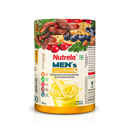 Patanjali Nutrela Men’s Superfood 400g | Protein, Vitamins & Minerals Based Daily Nutrition for Men