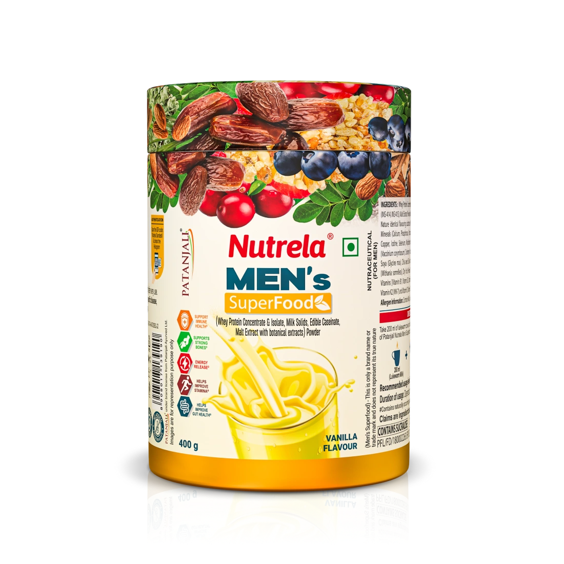 Patanjali Nutrela Men’s Superfood 400g | Protein, Vitamins & Minerals Based Daily Nutrition for Men