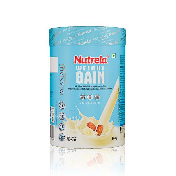 Patanjali Nutrela Weight Gain - Banana Flavor - 500g (Pack of 1)