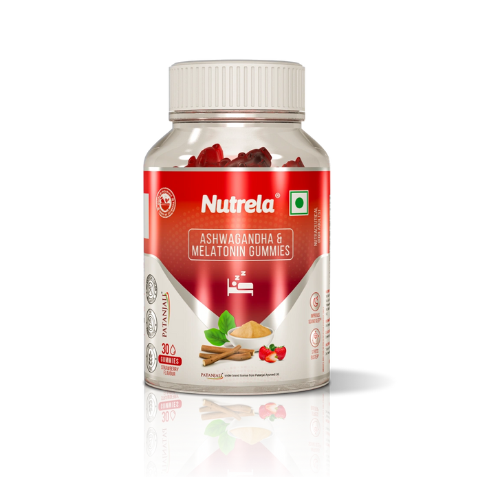 Patanjali Nutrela Ashwagandha & Melatonin Gummies (30 Gummies)
