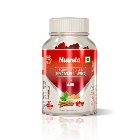 Patanjali Nutrela Ashwagandha & Melatonin Gummies (30 Gummies)