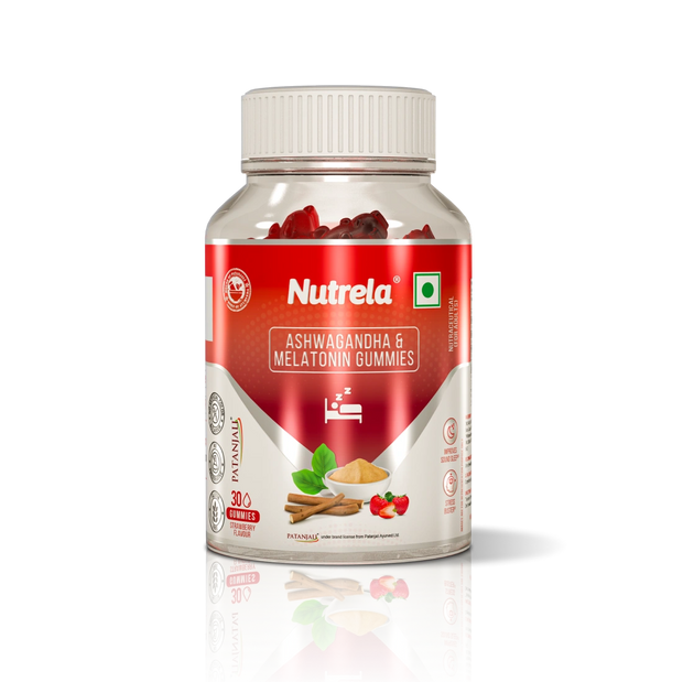 Patanjali Nutrela Ashwagandha & Melatonin Gummies (30 Gummies)
