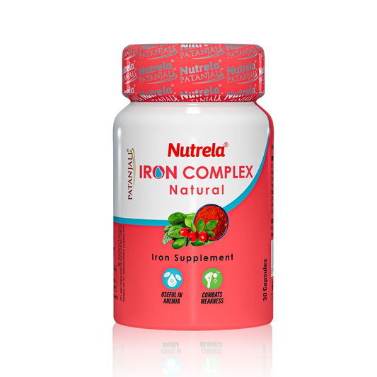 Patanjali Nutrela Iron Complex Natural 30 Capsules (Pack of 1)