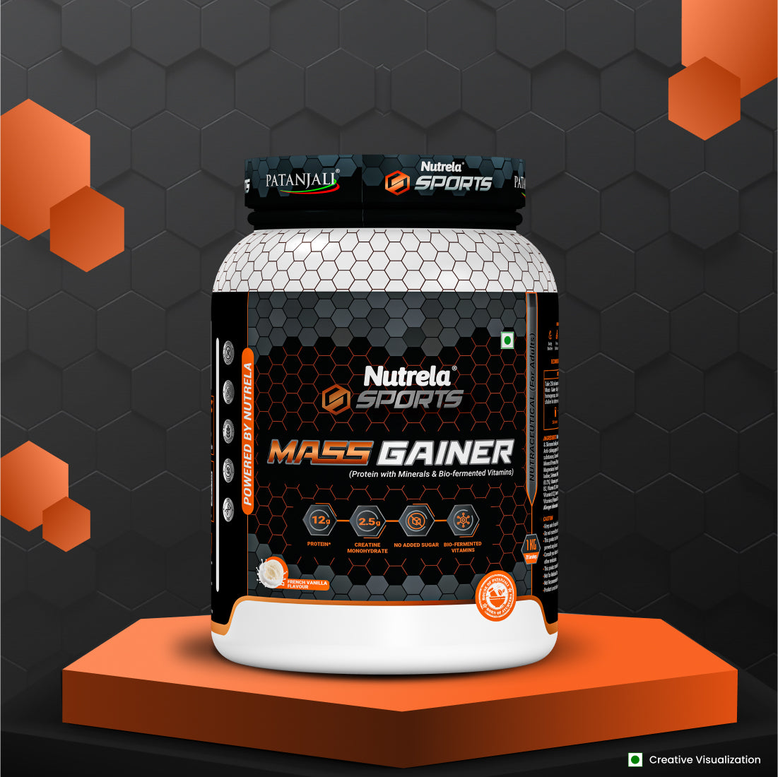 Patanjali Nutrela Sports Mass Gainer French Vanilla-1KG