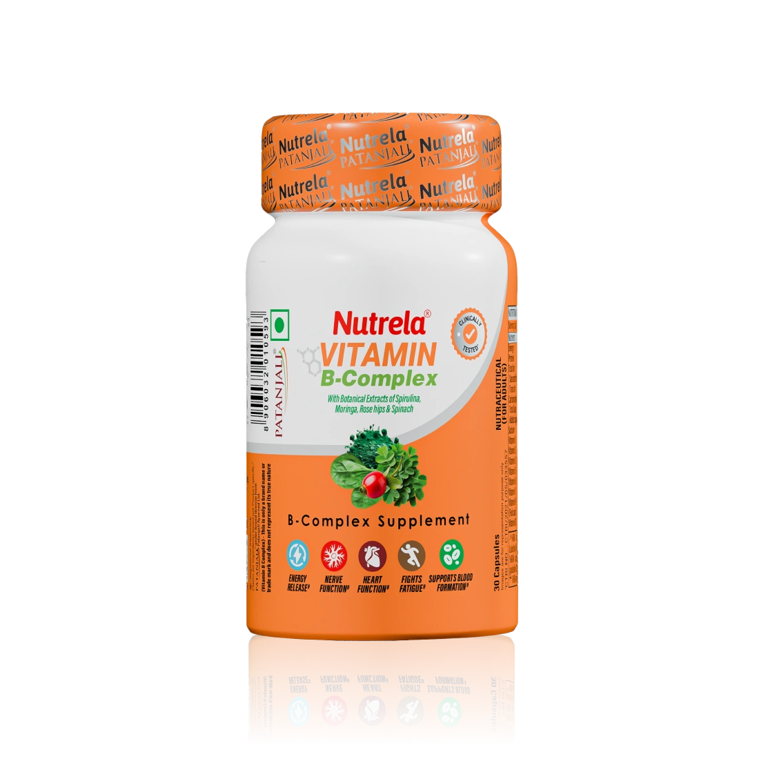 Patanjali Nutrela Vitamin B Complex 30 Capsules (Pack of 1)
