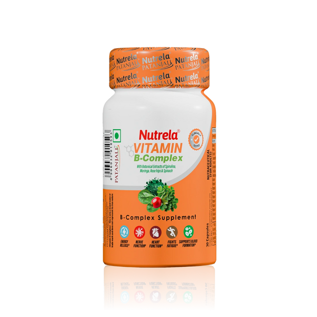 Patanjali Nutrela Vitamin B Complex 30 Capsules (Pack of 1)