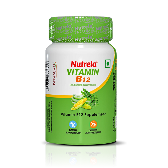 Patanjali Nutrela Vitamin B12 - 30 Veg Capsules (Pack of 1)