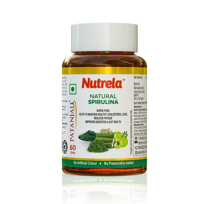 Patanjali Nutrela Natural Spirulina 60 Tablets (Pack of 1)