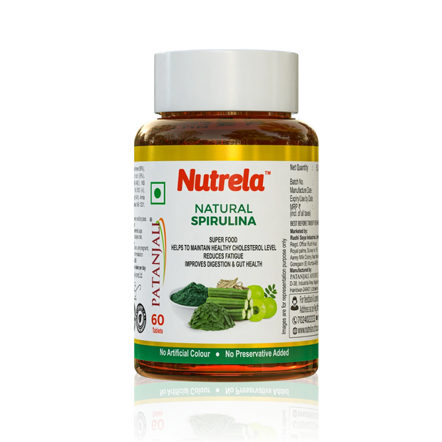Patanjali Nutrela Natural Spirulina 60 Tablets (Pack of 1)