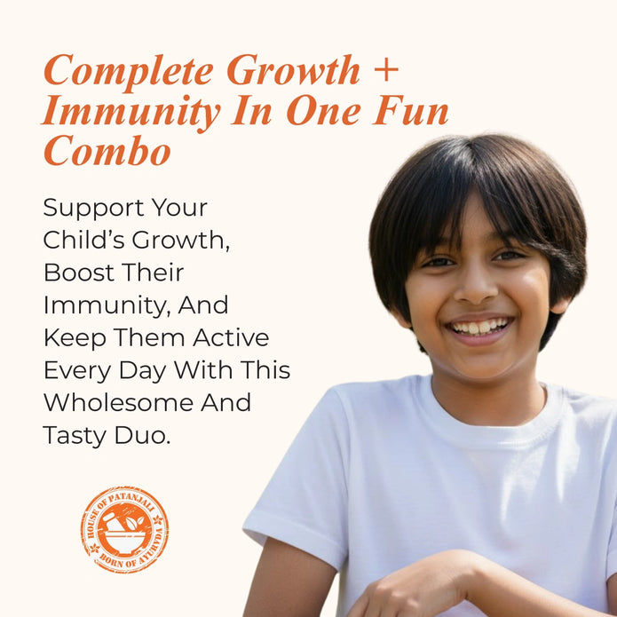 Patanjali Nutrela Kids SuperFood + Kids Multivitamin Gummies (Combo)