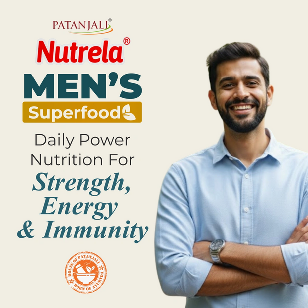 Patanjali Nutrela Men’s Superfood 400g | Protein, Vitamins & Minerals Based Daily Nutrition for Men