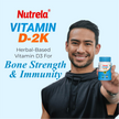 Patanjali Nutrela Vitamin D2K- 60 X 2 Chewable Tablets for Men & Women - Vanilla Flavor (Pack of 2)