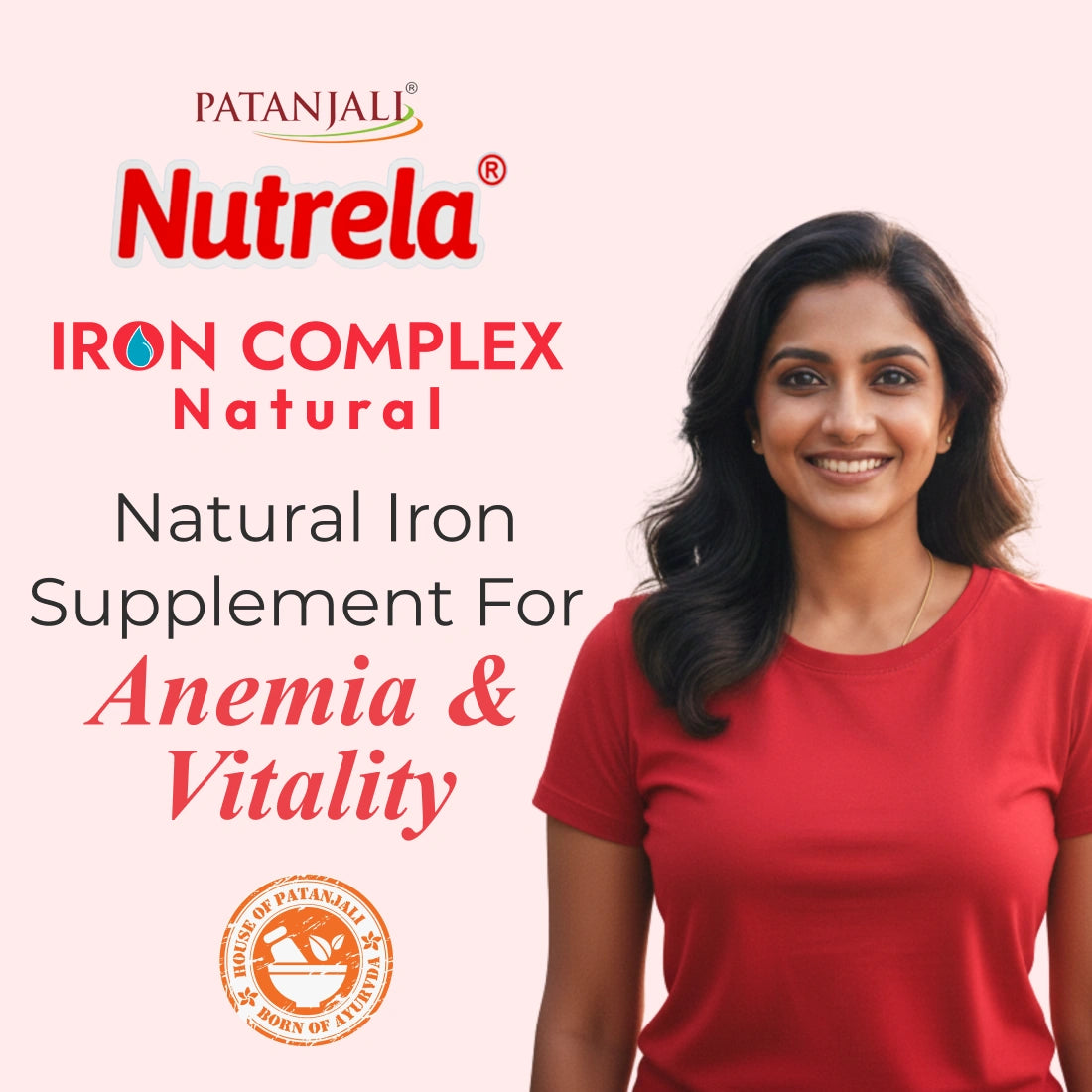 Patanjali Nutrela Iron Complex Natural 30 X 2 Capsules (Pack of 2)