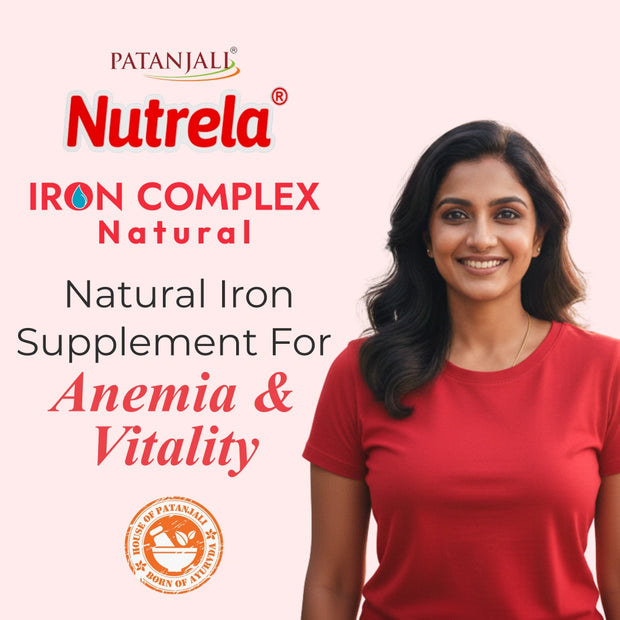 Patanjali Nutrela Iron Complex Natural 30 Capsules (Pack of 1)