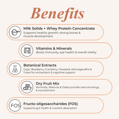 Patanjali Nutrela Kid’s Superfood 400g | Health Drink with Milk, Protein, Vitamins | Nutrition Powder for Kids 4–12 Years | Chocolate Milk Mix 400g