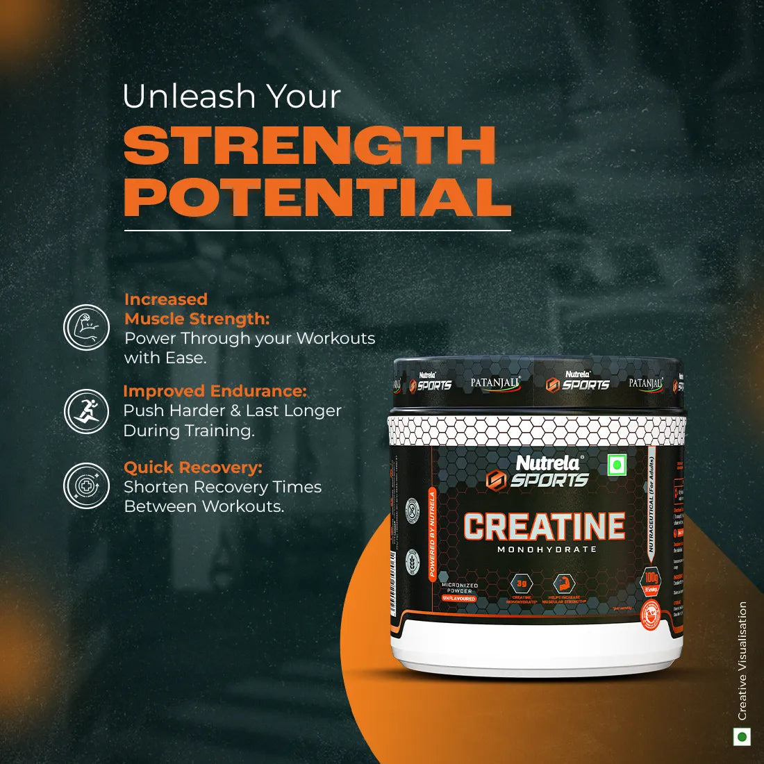 Patanjali Nutrela Sports Creatine Monohydrate - 100g