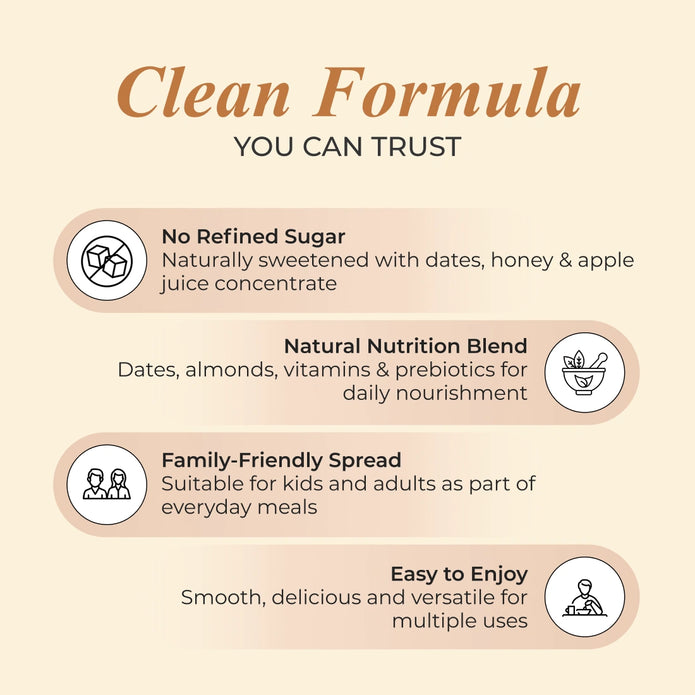 Patanjali Date Almond Spread | No Refined Sugar | Nutritious & Tasty Spread | Delicious Nutrition for Kids